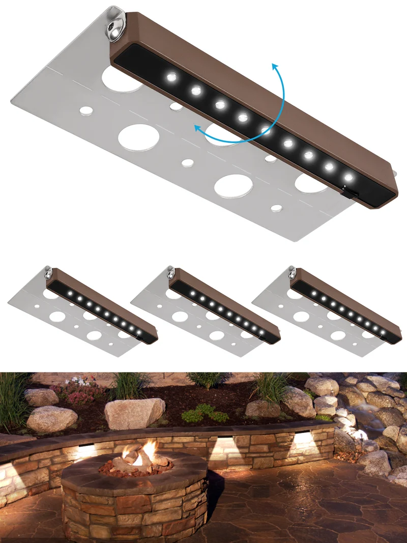 LED Hardscape Lighting 7 Inch 2.5W Daylight 4Pack