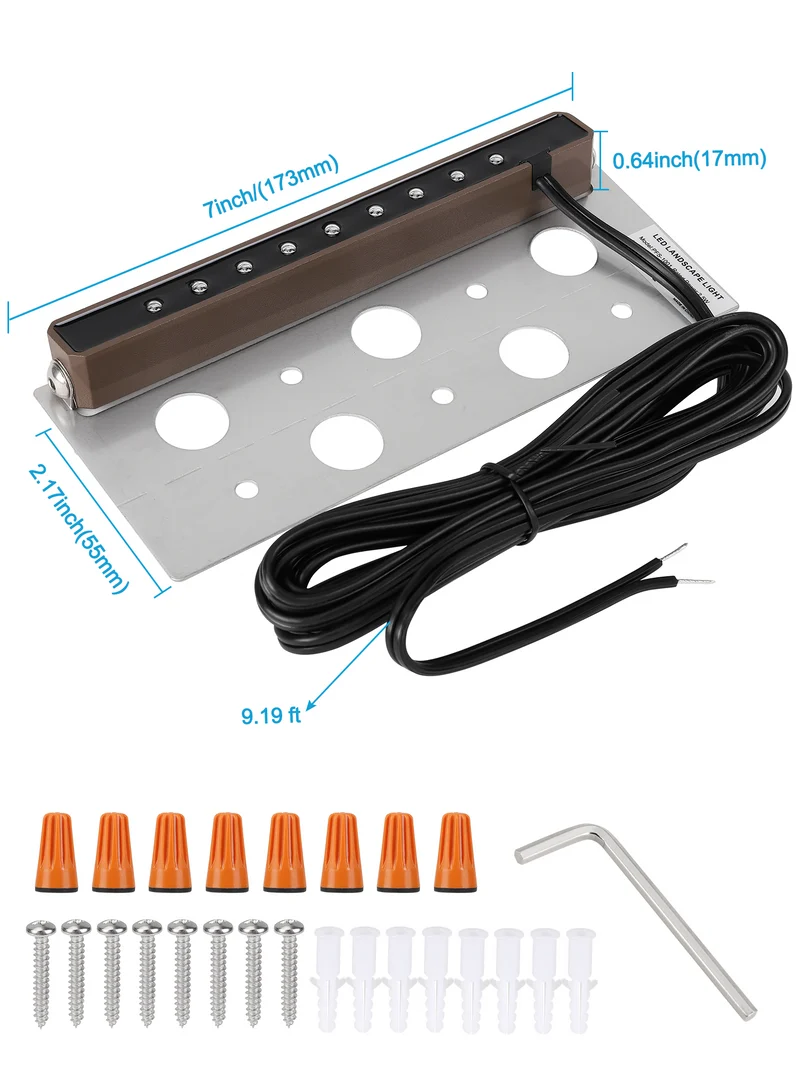 LED Hardscape Lighting 7 Inch 2.5W Daylight 4Pack