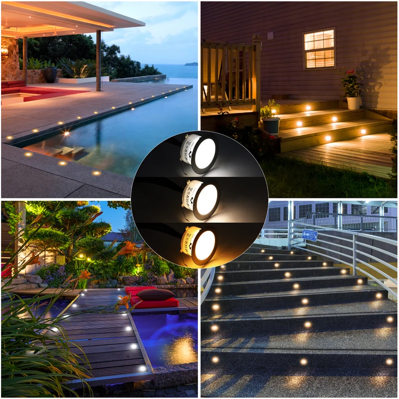 Recessed LED Deck Light Kits 3 Color Changing
