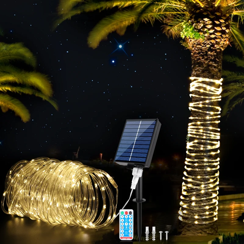 Solar Rope Lights Outdoor 72FT 200 LED