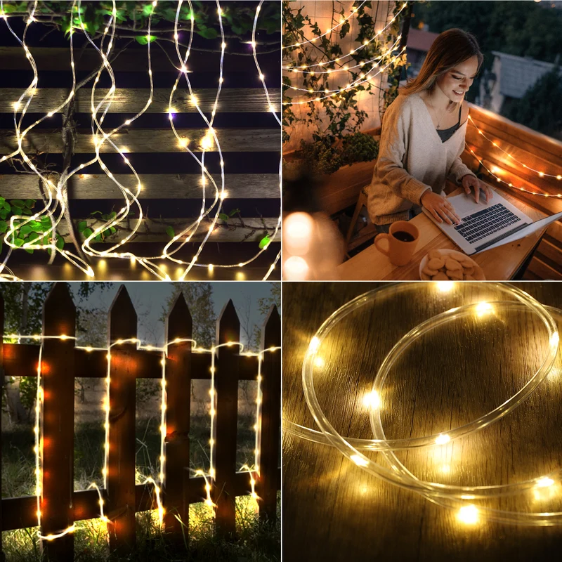 Solar Rope Lights Outdoor 72FT 200 LED