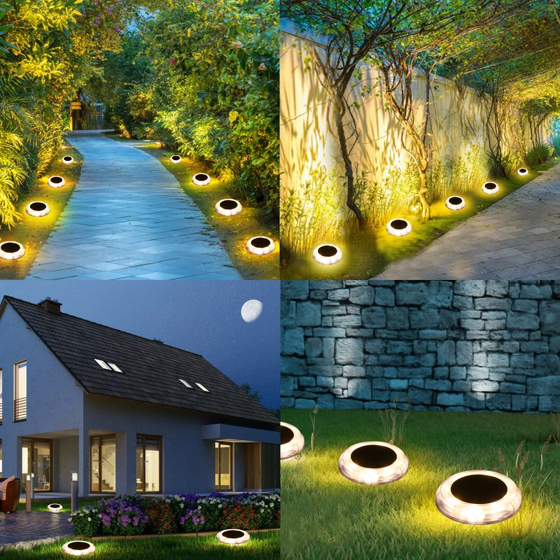 Solar Disk Lights 4pack