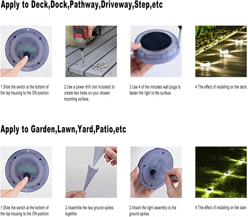Solar Disk Lights 4pack