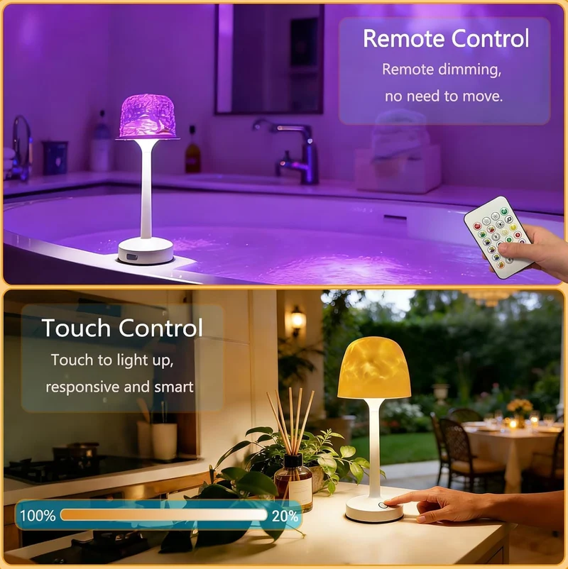 Waterproof Shower Lamp with Remote & Touch Control