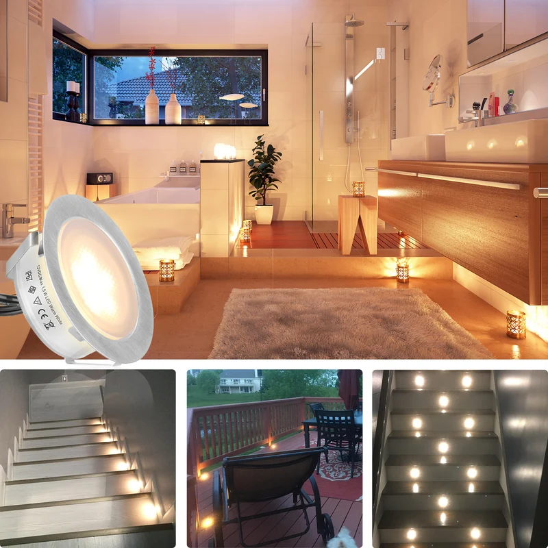 Recessed deck lights 6pack