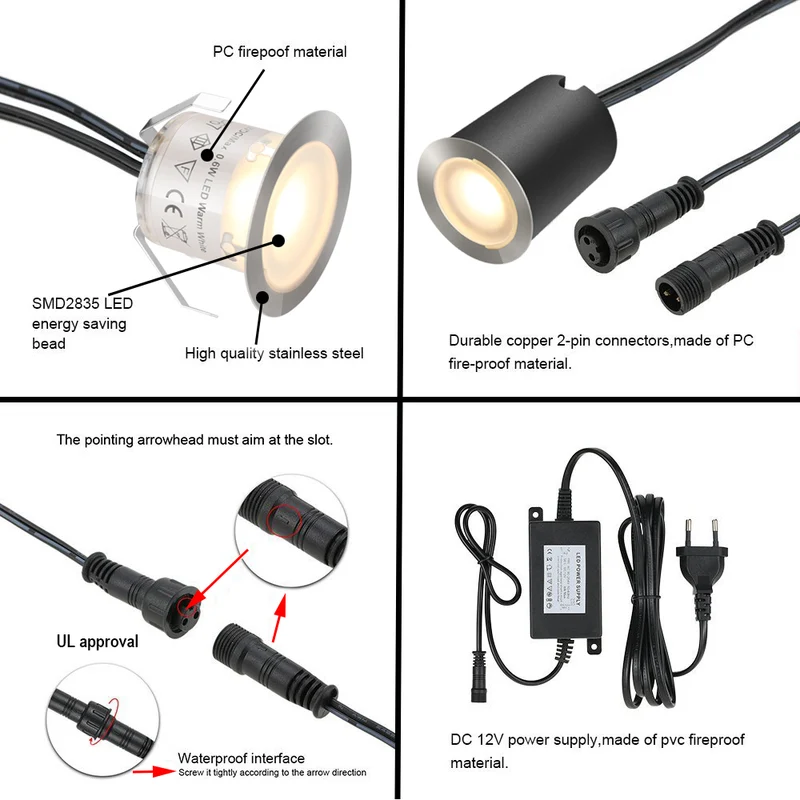 LED deck lights 16pack with transformer