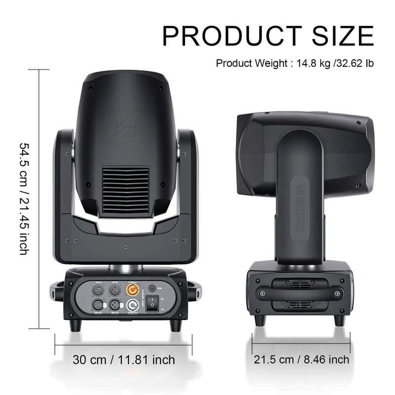 SHEHDS APP Control 320W 14R CMY Gobo / Beam Moving Head Light with Dual Prism