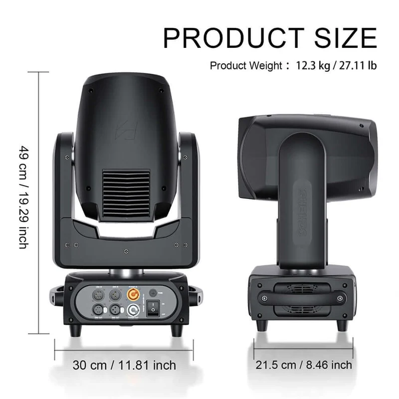 SHEHDS APP Control 230W 7R Beam & Spot Moving Head Light with Dual Prism