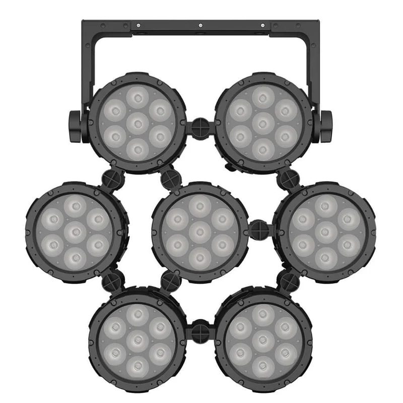 SHEHDS Waterproof 7x18W Linkable LED Par Light APP Control RGBWA+UV / RGBLAC Stage Light
