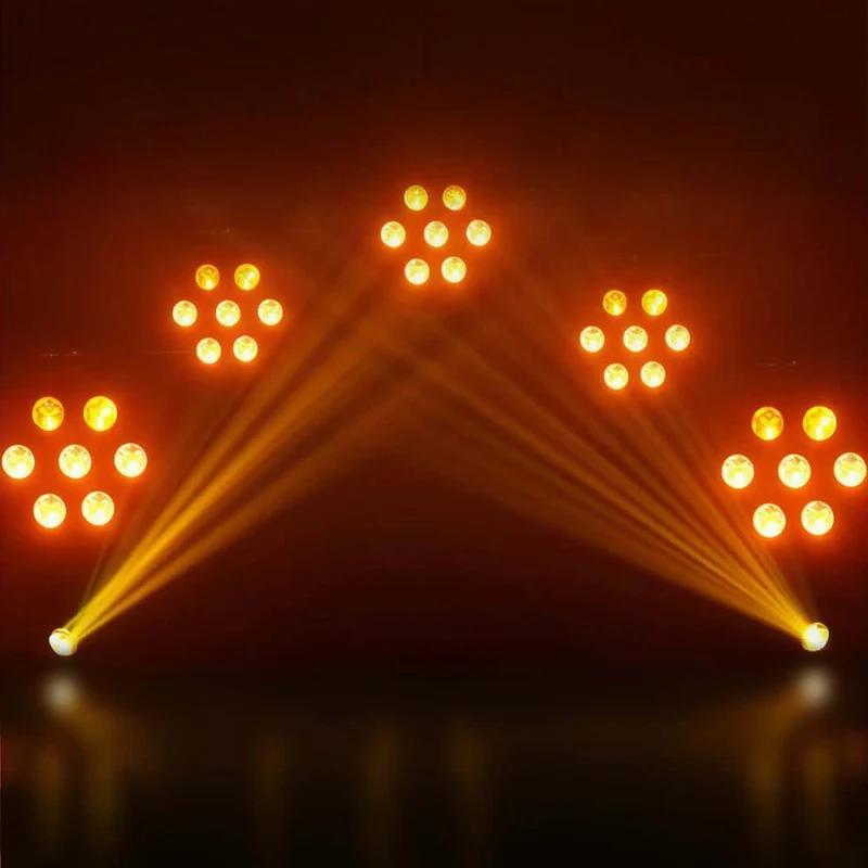 SHEHDS Waterproof 7x18W Linkable LED Par Light APP Control RGBWA+UV / RGBLAC Stage Light
