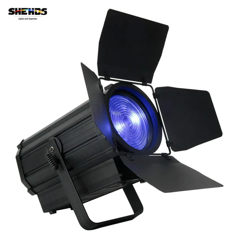 Big Sale SHEHDS 250W RGBW Spotlight with Barndoors & Pulse Strobe