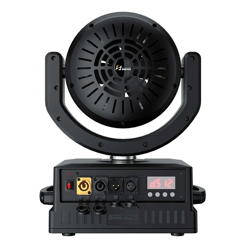 SHEHDS 100W Rechargeable Wireless Battery LED Rotating Bubble Machine with Remote Control for Wedding Live Stage