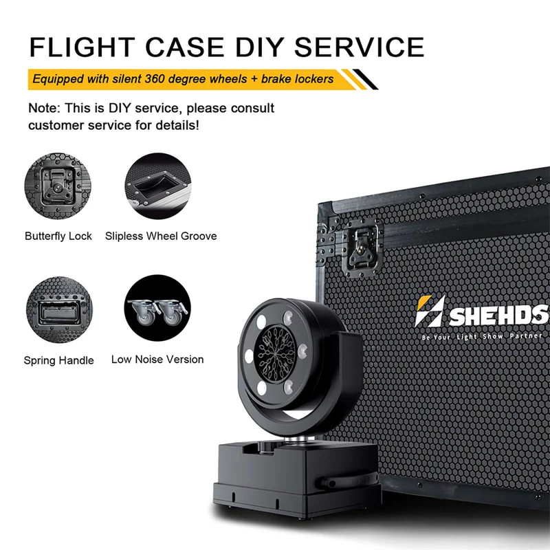 SHEHDS 100W Rechargeable Wireless Battery LED Rotating Bubble Machine with Remote Control for Wedding Live Stage