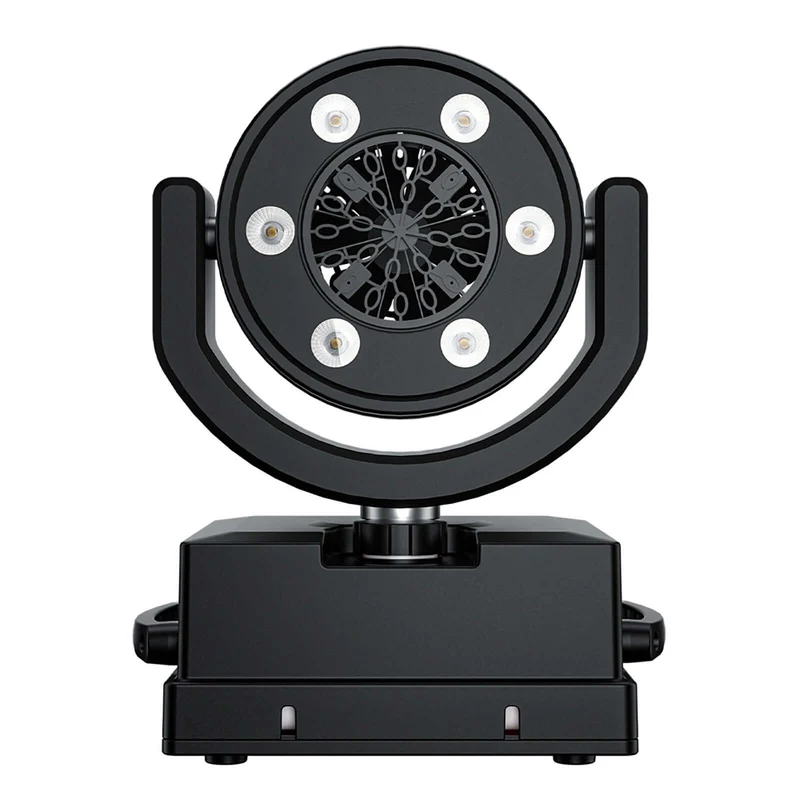 SHEHDS 100W Rechargeable Wireless Battery LED Rotating Bubble Machine with Remote Control for Wedding Live Stage