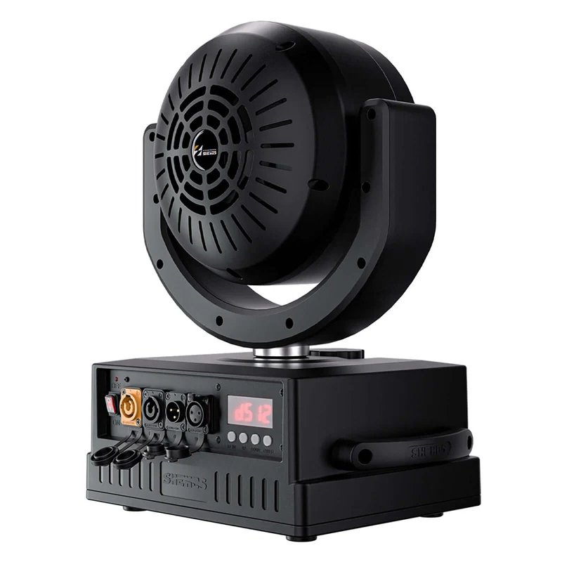 SHEHDS 100W Rechargeable Wireless Battery LED Rotating Bubble Machine with Remote Control for Wedding Live Stage