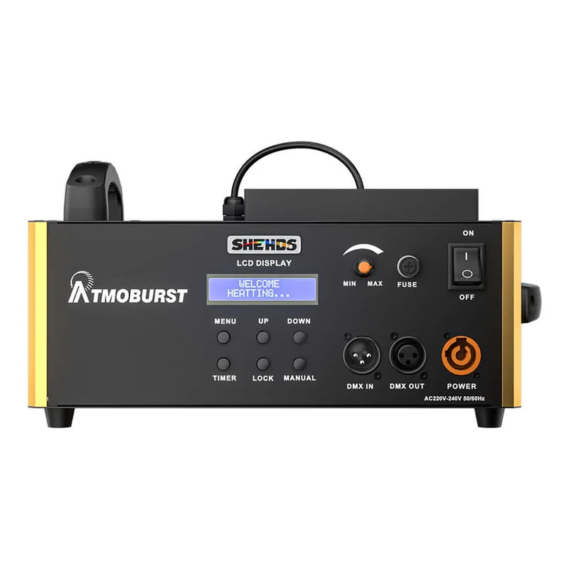 SHEHDS 1500W RGB LED Fog Machine with 24x3W Lights DMX & Remote Control Fog Effect Machine for Party