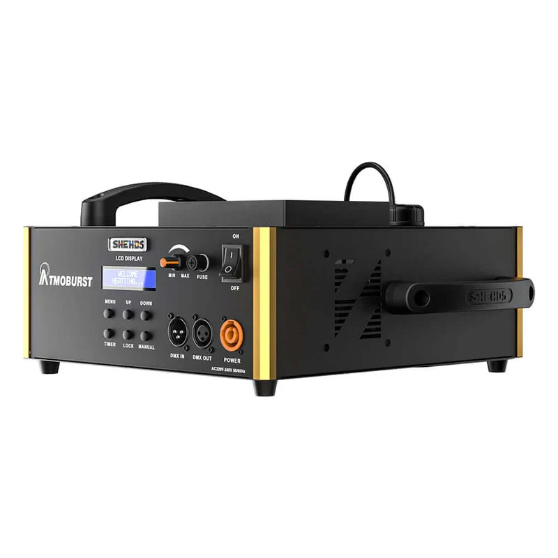 SHEHDS 1500W RGB LED Fog Machine with 24x3W Lights DMX & Remote Control Fog Effect Machine for Party