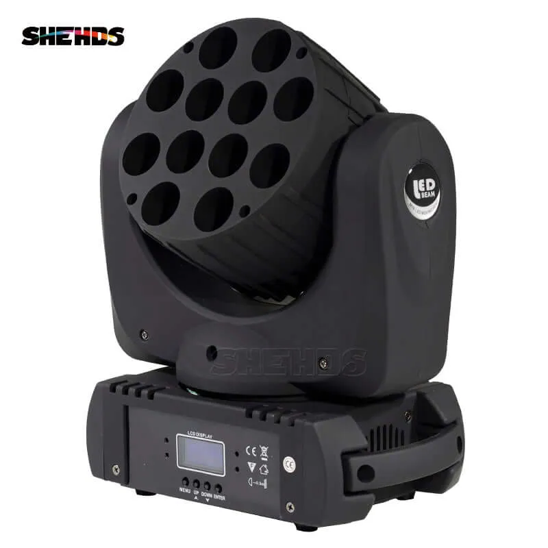 SHEHDS 12x12W RGBW LED Beam Moving Head Light DMX512