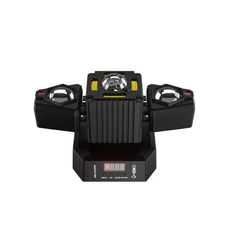 SHEHDS 2/3/4/6 Arms LED Beam Moving Head Lights 50W/80W/100W/120W RGBW Stage Lighting with Wireless Remote Control for Party Bar DJs