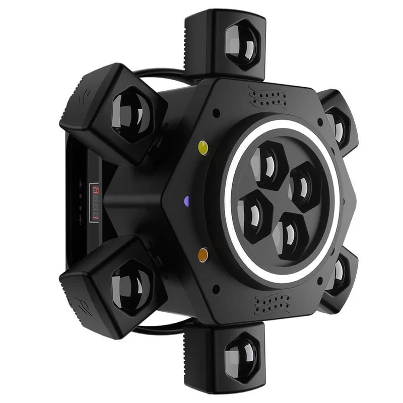 SHEHDS 2/3/4/6 Arms LED Beam Moving Head Lights 50W/80W/100W/120W RGBW Stage Lighting with Wireless Remote Control for Party Bar DJs