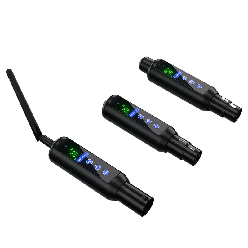 Wireless DMX 512 Transmitter & Receiver 2.4G Battery Receiver with OLED Touch For Stage Light