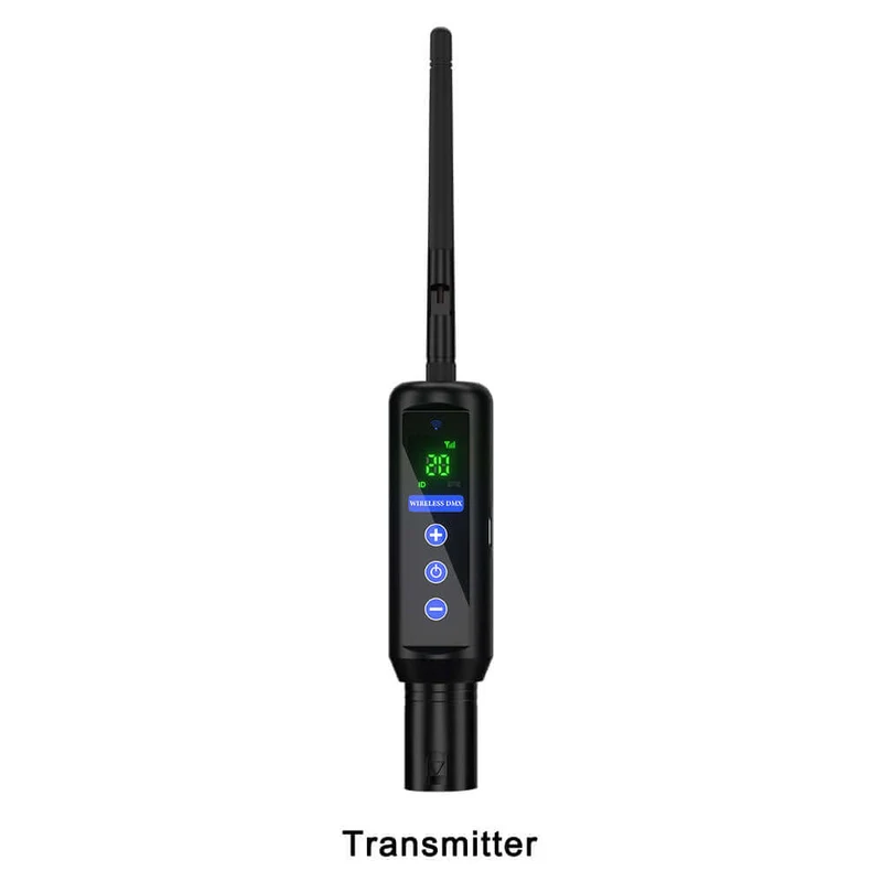 Wireless DMX 512 Transmitter & Receiver 2.4G Battery Receiver with OLED Touch For Stage Light