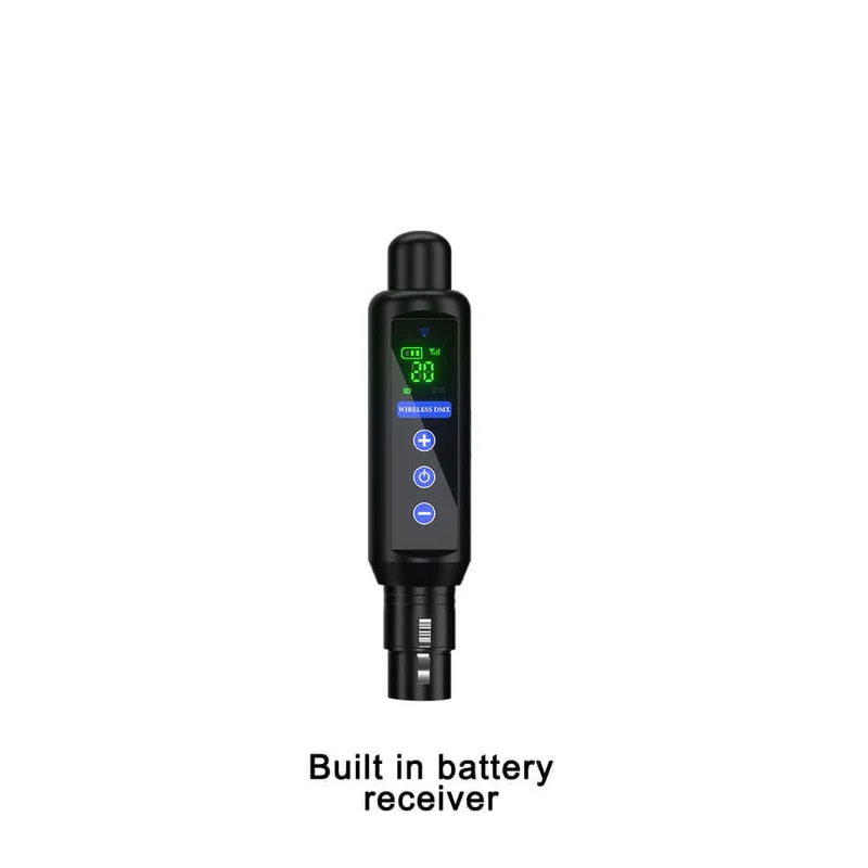 Wireless DMX 512 Transmitter & Receiver 2.4G Battery Receiver with OLED Touch For Stage Light