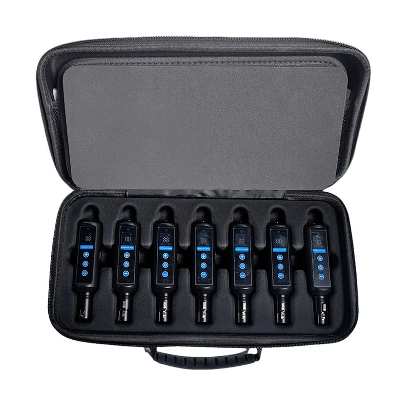 Wireless DMX 512 Transmitter & Receiver 2.4G Battery Receiver with OLED Touch For Stage Light