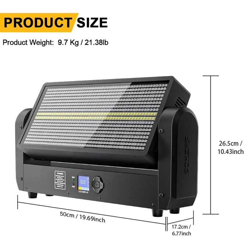 SHEHDS 200W LED Moving Head Strobe Light Matrix Effect Wash Light for Stage, Club, DJs