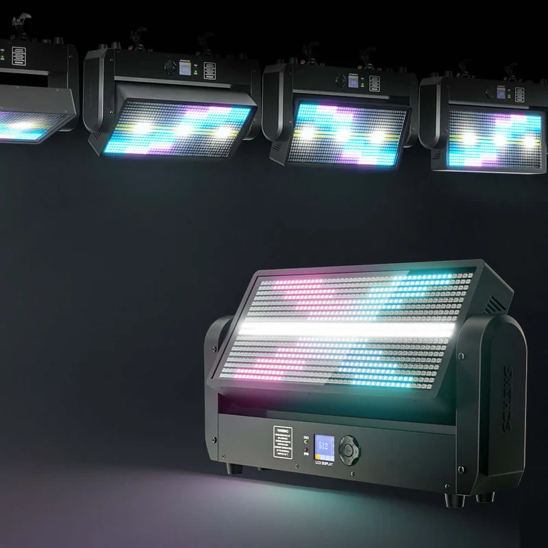 SHEHDS 200W LED Moving Head Strobe Light Matrix Effect Wash Light for Stage, Club, DJs