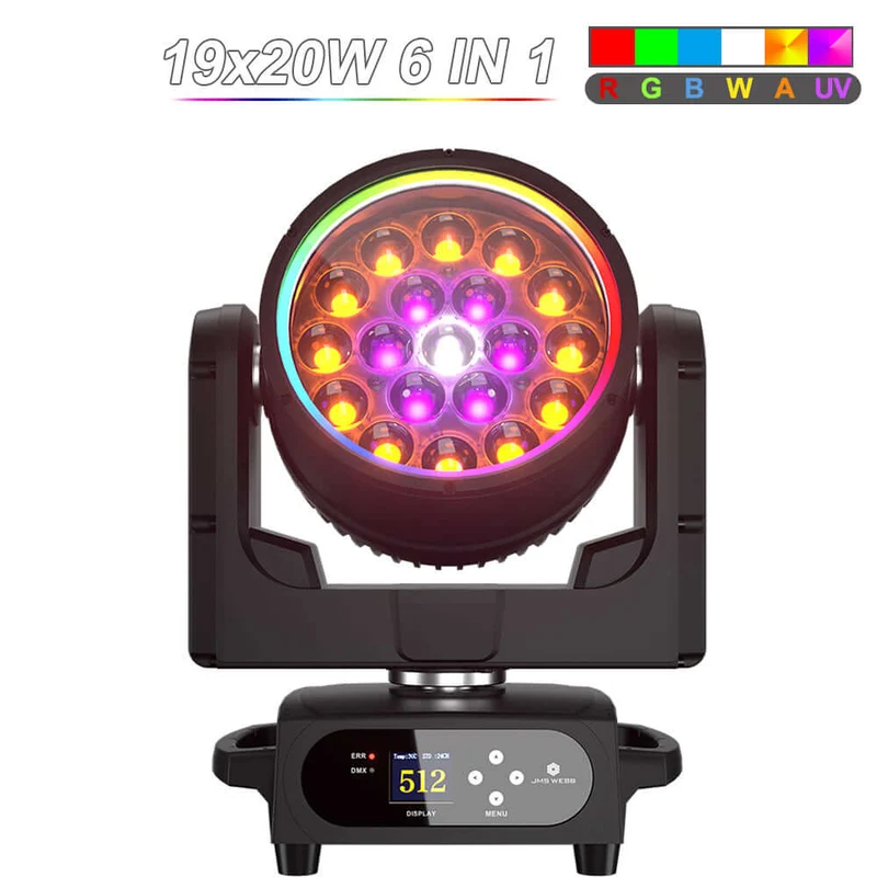 SHEHDS Waterproof LED Moving Head Light 19x15W / 20W / 25W Beam Wash Zoom IP66 Stage Lighting
