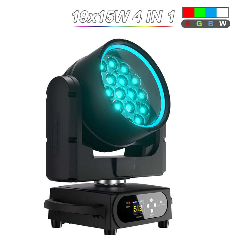 SHEHDS Waterproof LED Moving Head Light 19x15W / 20W / 25W Beam Wash Zoom IP66 Stage Lighting