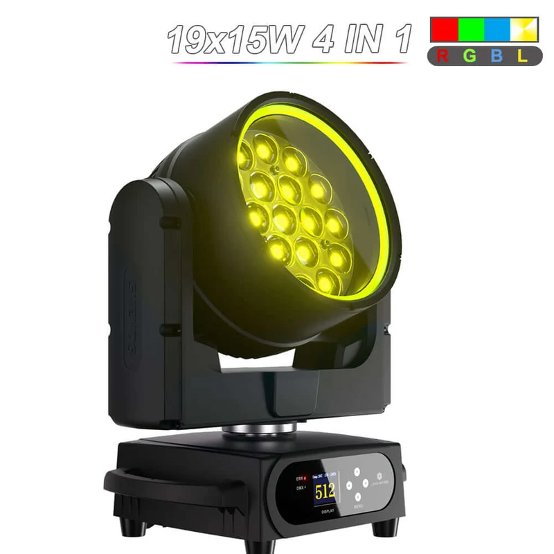 SHEHDS Waterproof LED Moving Head Light 19x15W / 20W / 25W Beam Wash Zoom IP66 Stage Lighting