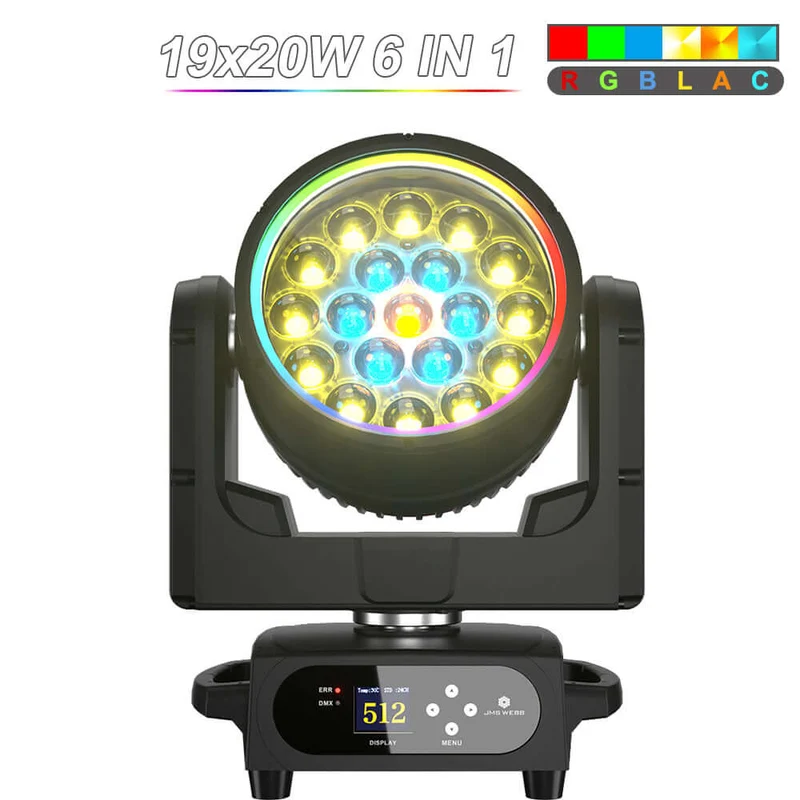 SHEHDS Waterproof LED Moving Head Light 19x15W / 20W / 25W Beam Wash Zoom IP66 Stage Lighting