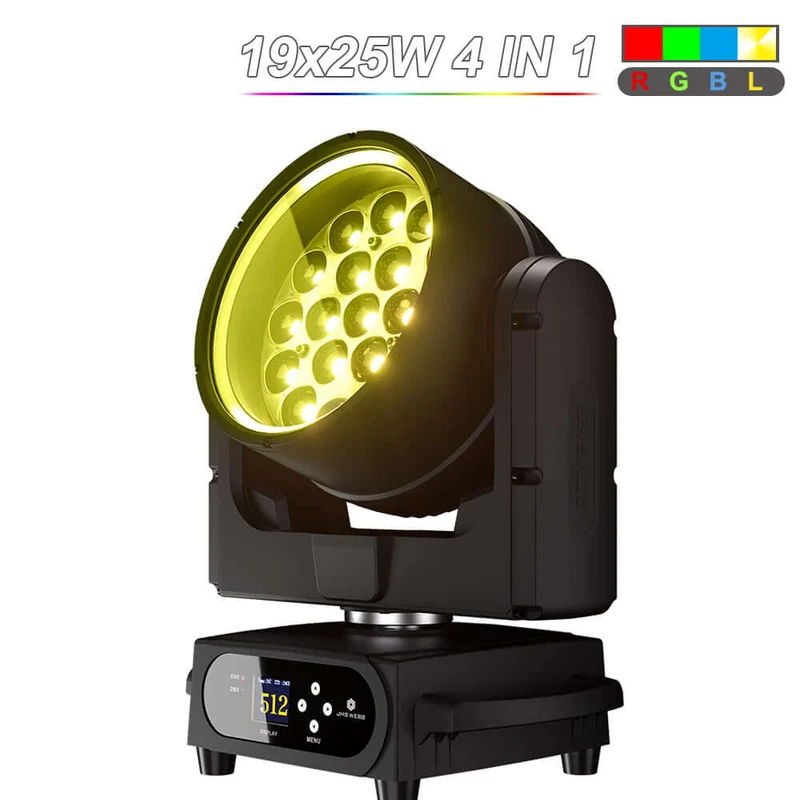 SHEHDS Waterproof LED Moving Head Light 19x15W / 20W / 25W Beam Wash Zoom IP66 Stage Lighting