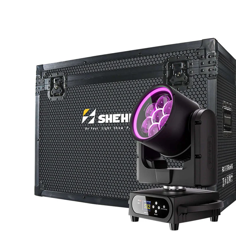 JMS WEBB Waterproof 7x40W Bee Eye Moving Head Light RGBW/RGBL/RGBLAC Zoom Wash Stage Lighting
