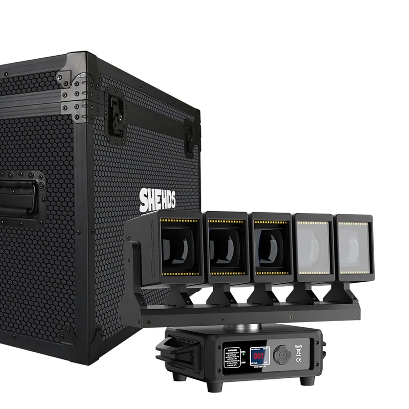 GalaxyJet LED Beam 5x60W RGBW 5 Moving Head Wave Bar Light Matrix Lighting For DJ Club Party
