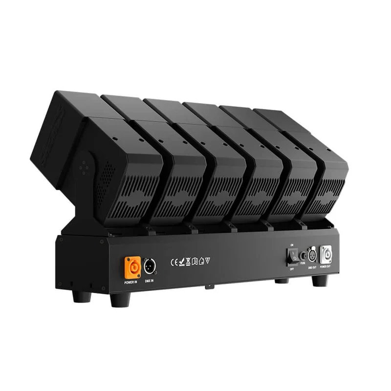 GalaxyJet LED 6x60W RGBW 6 Moving Head Light Bar Beam & Wash Stage Lighting For Wedding Bar