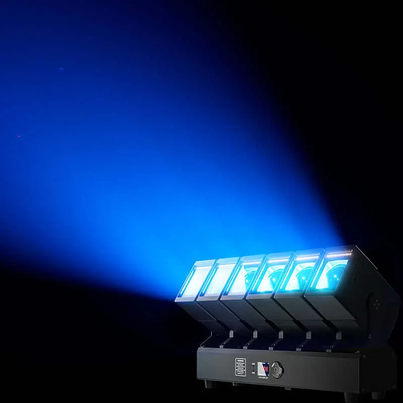 GalaxyJet LED 6x60W RGBW 6 Moving Head Light Bar Beam & Wash Stage Lighting For Wedding Bar