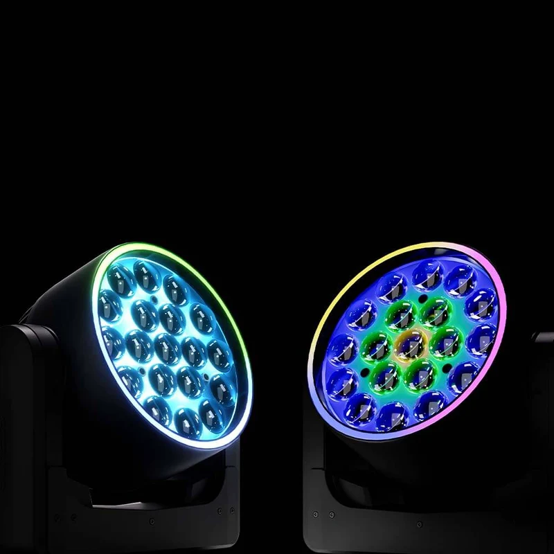 UPGRADE SHEHDS LED Moving Head Light 19x15W /20W/25W Beam Wash Zoom Stage Lighting