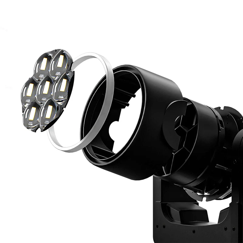 SHEHDS 7x40W Bee Eye Moving Head Light with Zoom & Wash RGBW/RGBL/RGBLAC Stage Lighting