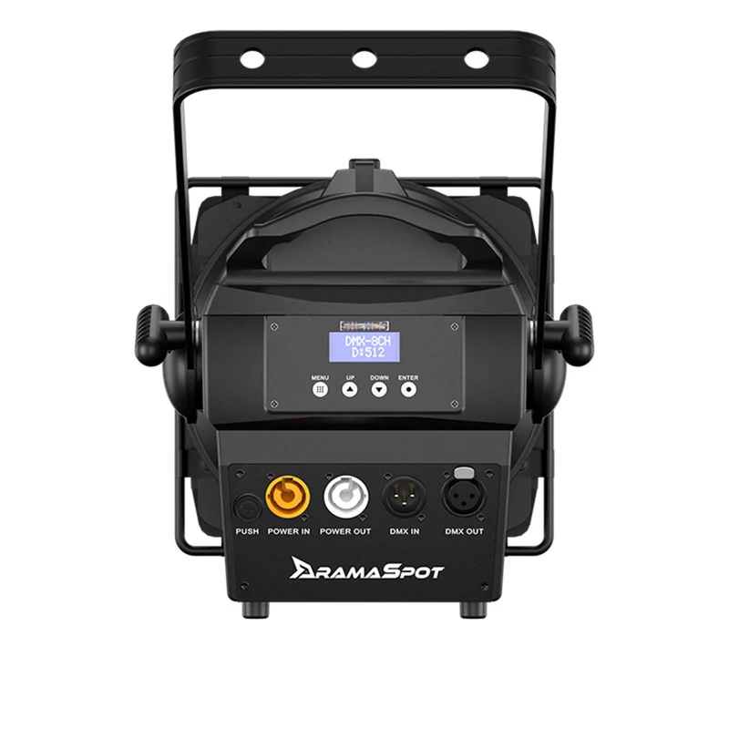 SHEHDS 250W/350W LED Fresnel Spotlight RGBWAUV/RGBLAC/RGBW/RGBL/Warm+Cool White Stage Lighting with Barndoors & Pulse Strobe