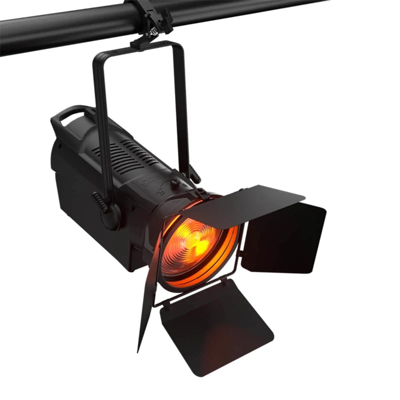 SHEHDS 250W/350W LED Fresnel Spotlight RGBWAUV/RGBLAC/RGBW/RGBL/Warm+Cool White Stage Lighting with Barndoors & Pulse Strobe