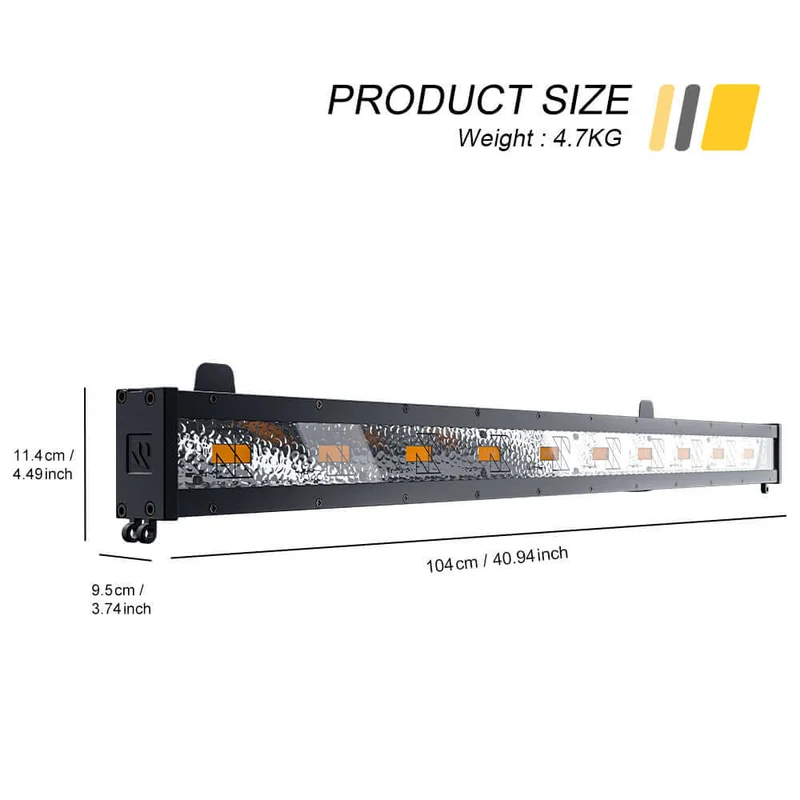 SHEHDS Waterproof LED Retro 10x20W Amber Strobe Light Zero Noise Outdoor