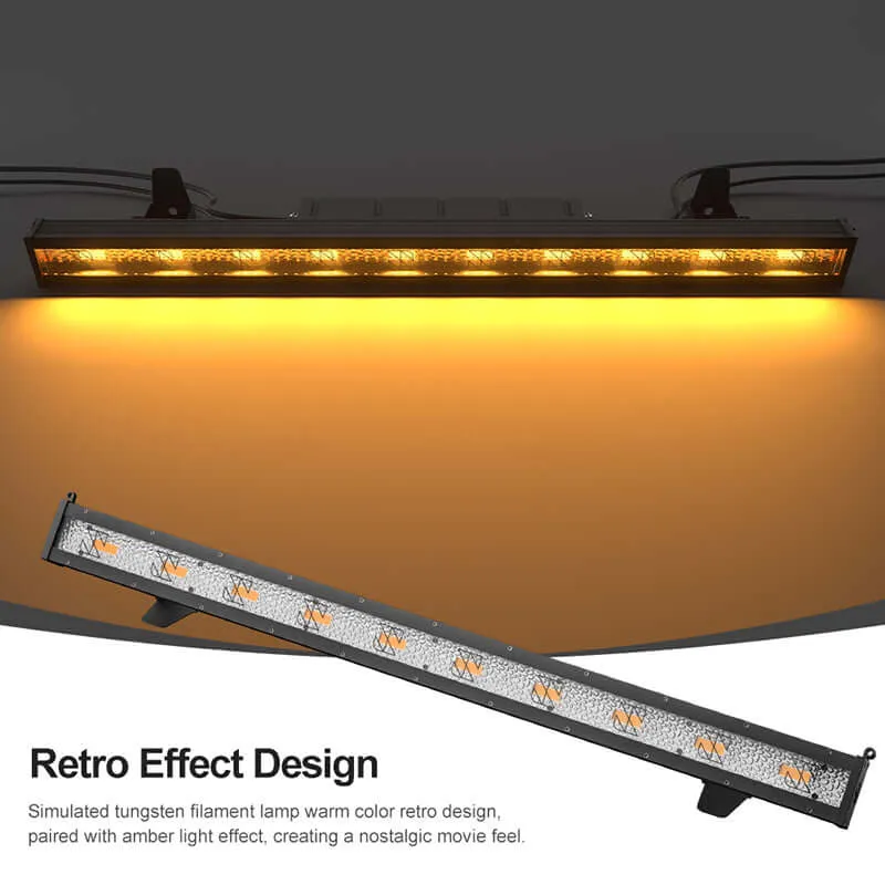 SHEHDS Waterproof LED Retro 10x20W Amber Strobe Light Zero Noise Outdoor