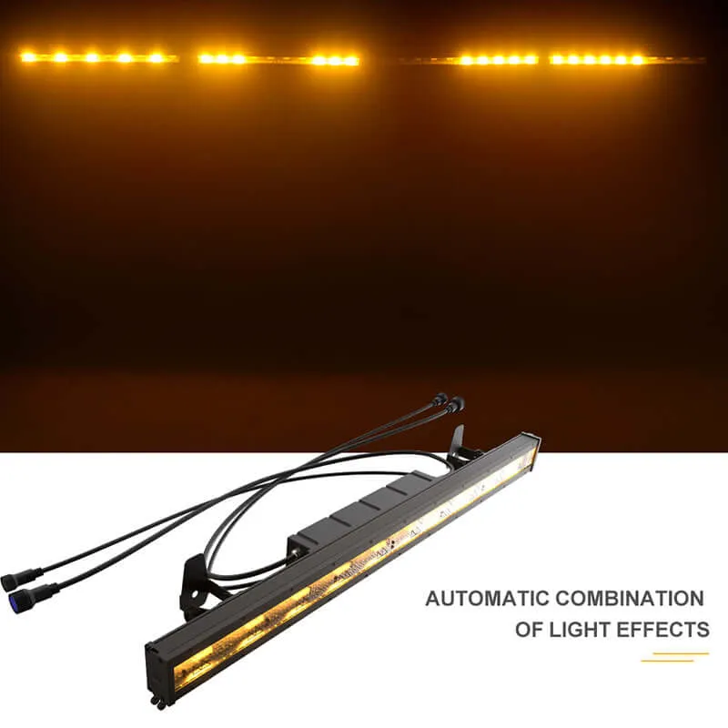 SHEHDS Waterproof LED Retro 10x20W Amber Strobe Light Zero Noise Outdoor