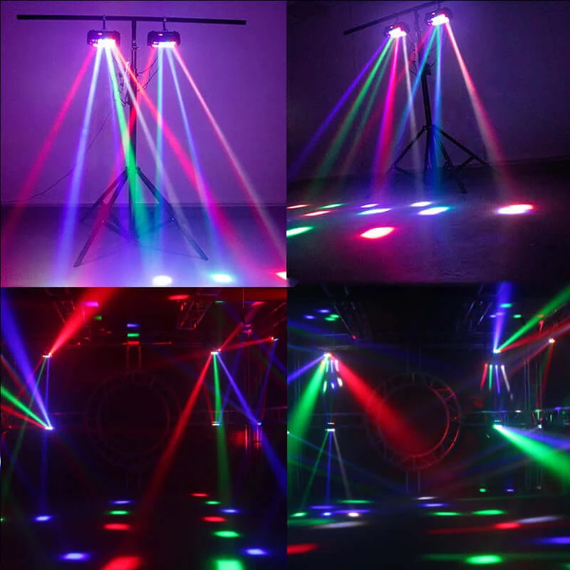 SHEHDS Mini LED RGBW Beam 8x6W Spider Light Moving Head Laser