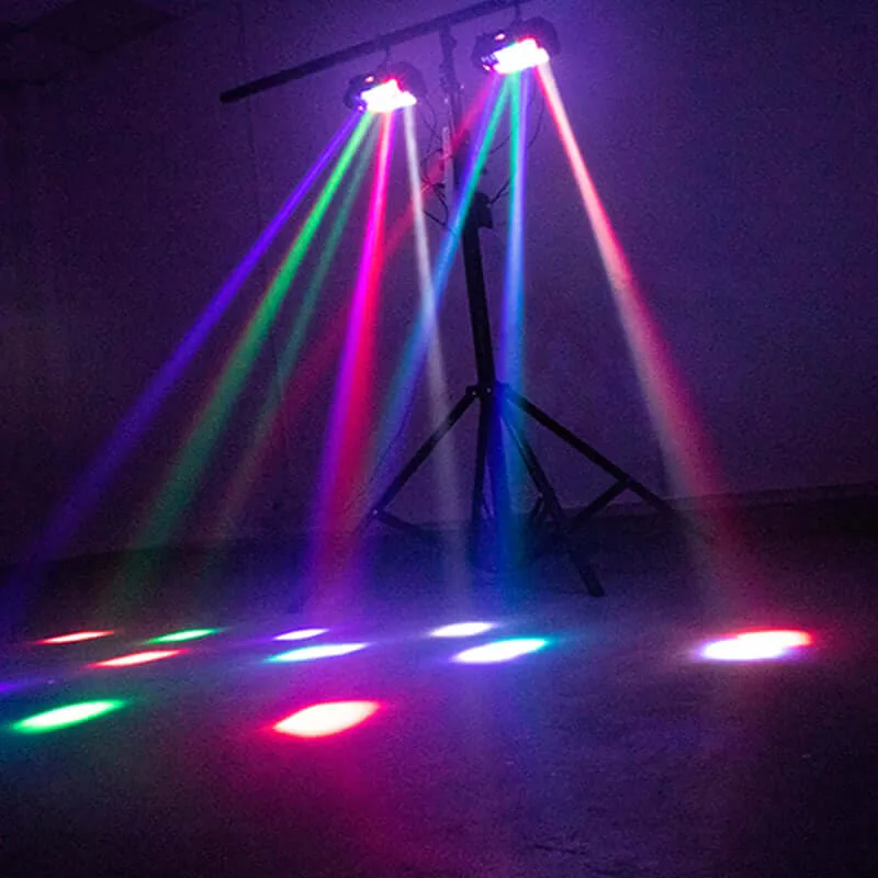 SHEHDS Mini LED RGBW Beam 8x6W Spider Light Moving Head Laser