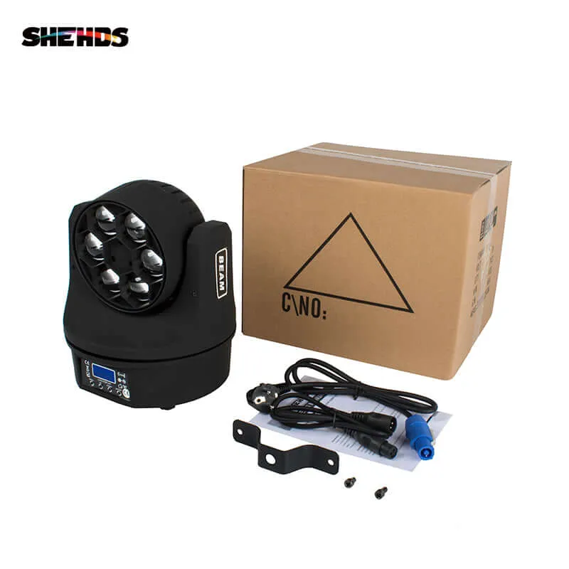 SHEHDS LED Bee Eye Beam & Wash 6x15W RGBW 4in1 Moving Head Light