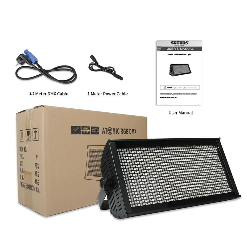 SHEHDS 200W RGB Strobe Light 8-Segment LED Stage Effect